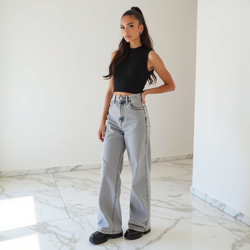 Cuffed Jeans